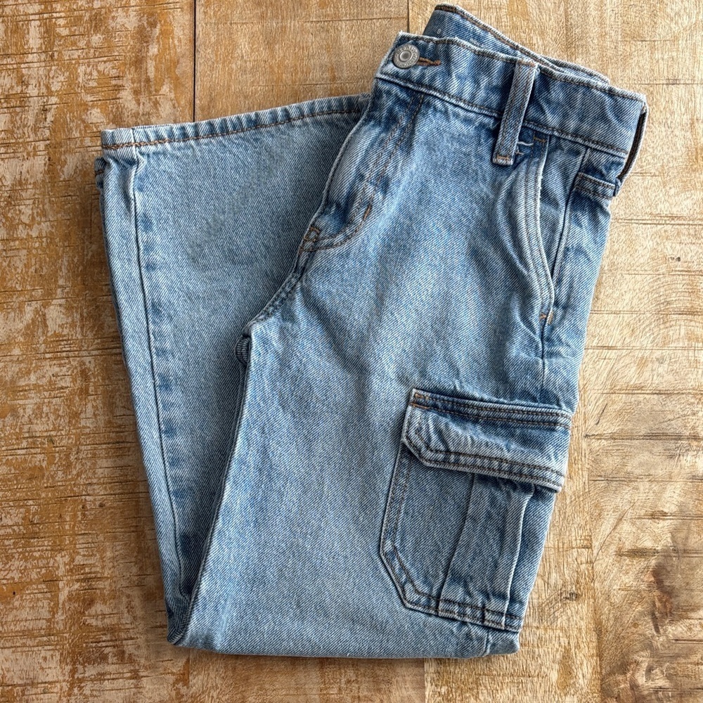 Old Navy Denim Cargo Pants size 8